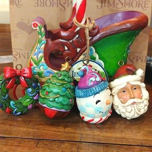 NIB Jim Shore Heartwood Creek Jingle All The Way Christmas Sleigh Figurine
